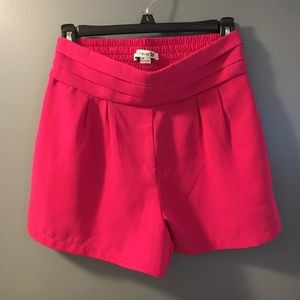Pink high waisted dress shorts